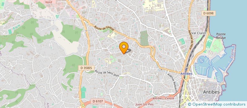 localisation de l'entreprise REINFORCE à ANTIBES