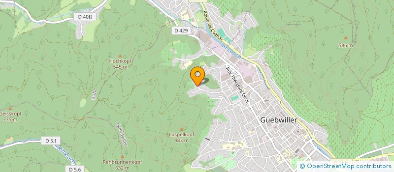 localisation de l'entreprise REINOLD CONSTRUCTION ALSACIENNE - RCA  GUEBWILLER