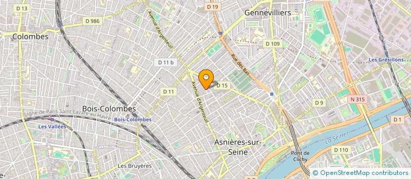 localisation de l'entreprise REINSERTION ET INCLUSION ASSOCIATIVE PAR L'ACTIVITE PHYSIQUE ADAPTEE  ASNIERES-SUR-SEINE