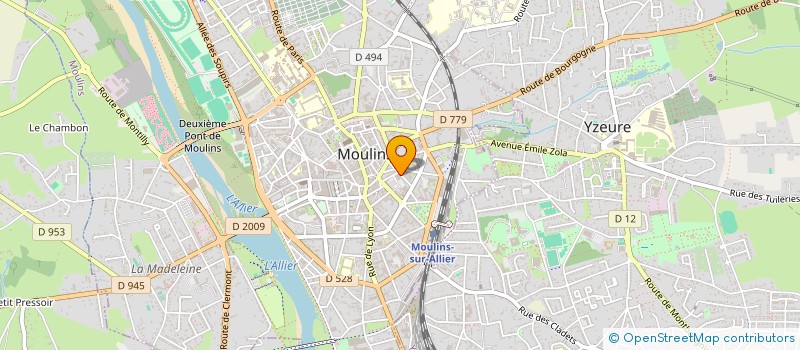 localisation de l'entreprise REINSERTION PAR LE SPORT  MOULINS