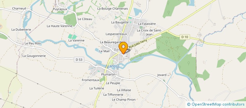localisation de l'entreprise REJEANNE à BELABRE