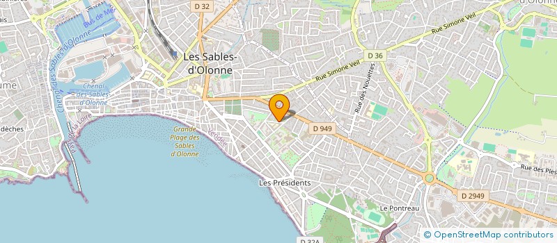 localisation de l'entreprise REK FITNESS à LES SABLES-D'OLONNE