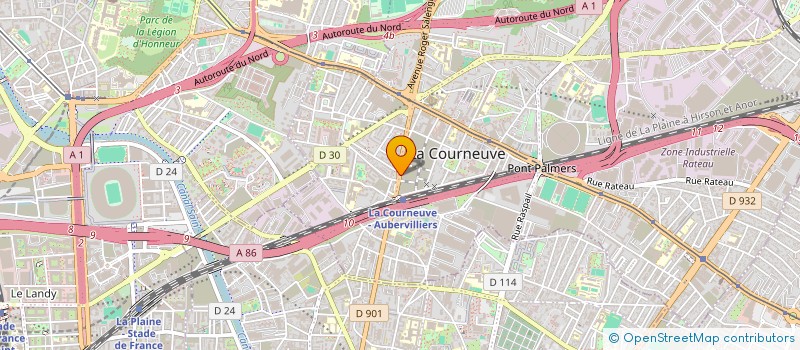 localisation de l'entreprise RELAIS 93 à LA COURNEUVE