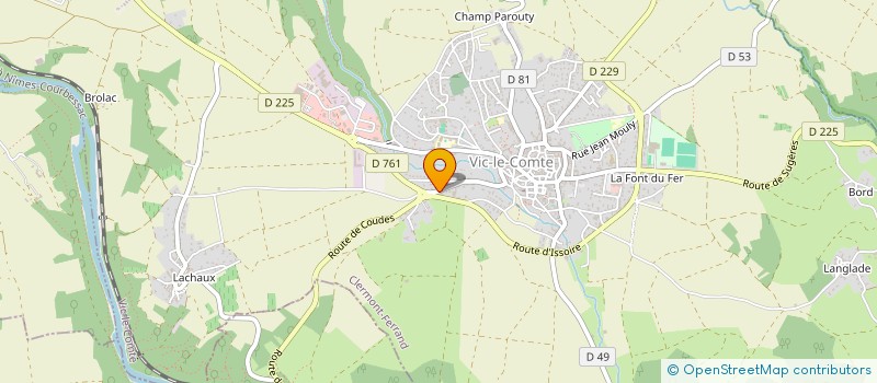 localisation de l'entreprise RELAIS A.S.E.V.E SERVICES AUX PERSONNES à VIC-LE-COMTE