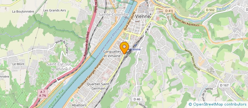 localisation de l'entreprise RELAIS D'INSERTION DANS LA VILLE PAR L'HABITAT DES ADULTES ET DES JEUNES à VIENNE