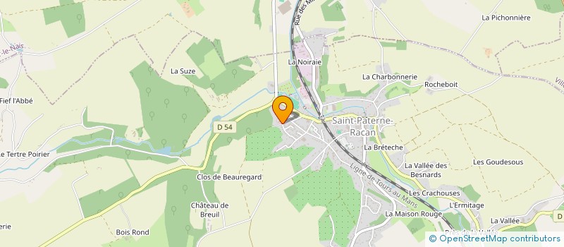 localisation de l'entreprise RELAIS-EMPLOI-SOLIDARITE à SAINT-PATERNE-RACAN