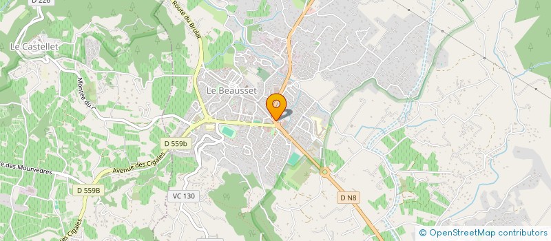 localisation de l'entreprise RELAIS LA CALECHE  LE BEAUSSET