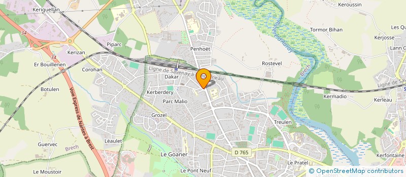 localisation de l'entreprise RELOU  PLOUGOUMELEN