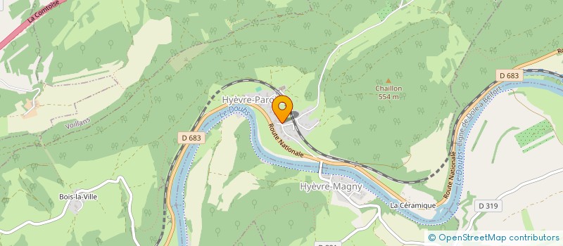 localisation de l'entreprise RELVAL - LE RELAIS DE LA VALLEE  HYEVRE-PAROISSE