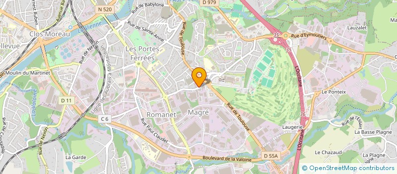 localisation de l'entreprise REM AUTO à LIMOGES
