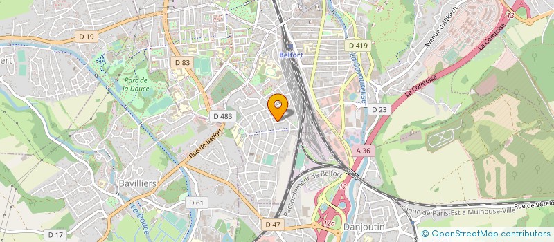 localisation de l'entreprise REM FERMETURES à BELFORT