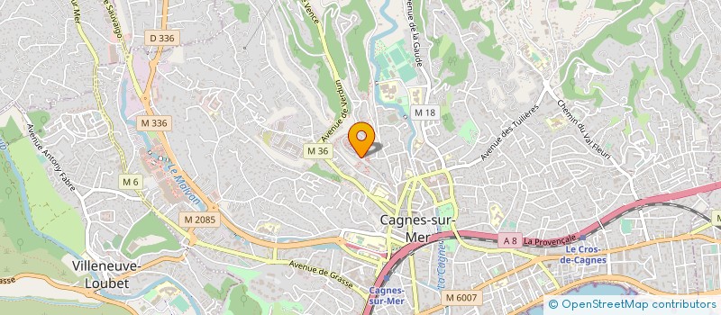 localisation de l'entreprise REMA à CAGNES-SUR-MER