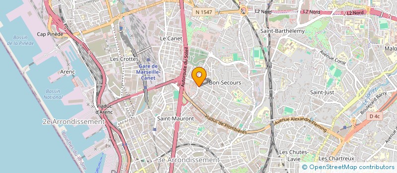 localisation de l'entreprise REMORQUAGE DEPANNAGE MERLINO  MARSEILLE