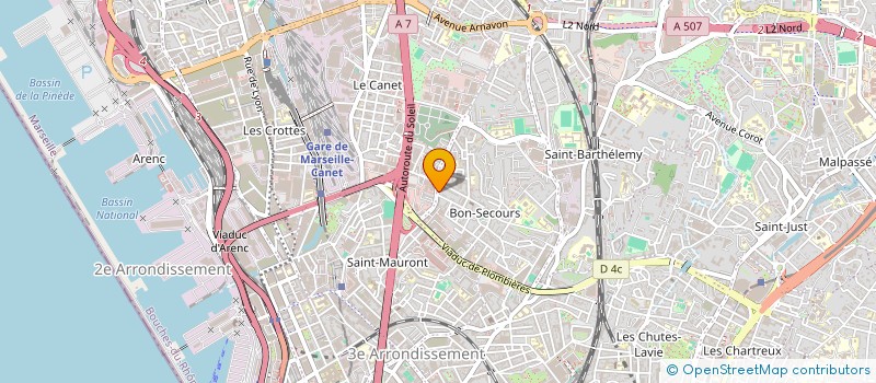 localisation de l'entreprise REMORQUAGE LP à MARSEILLE