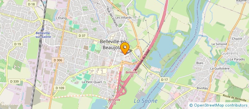 localisation de l'entreprise REMPARTS ET SOLIDARITE  BELLEVILLE-EN-BEAUJOLAIS