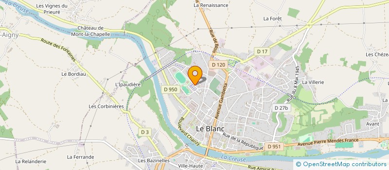 localisation de l'entreprise REMUE-MENINGES 36 à LE BLANC