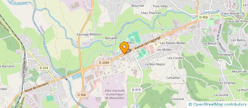 localisation de l'entreprise REMY BERGEON à THIERS