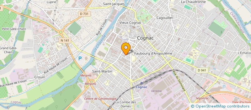 localisation de l'entreprise REMY COINTREAU INTERNATIONAL MARKETING SERVICES à COGNAC