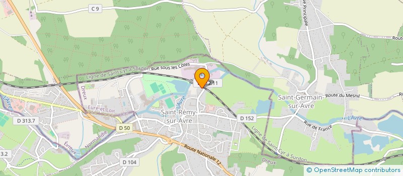 localisation de l'entreprise REMY EMBALLAGE à SAINT-REMY-SUR-AVRE