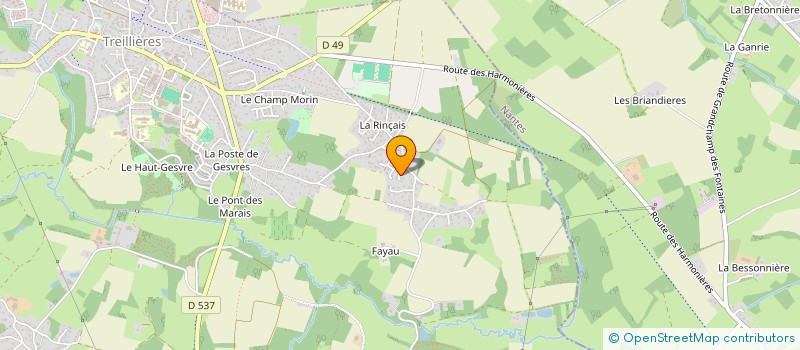 localisation de l'entreprise RENAISSANCE DU HAUT GESVRES  TREILLIERES