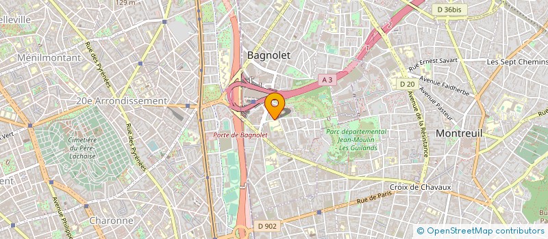 localisation de l'entreprise RENARIA 93 à BAGNOLET