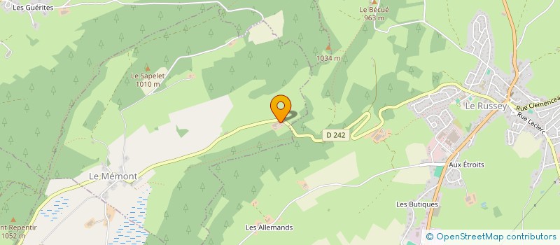 localisation de l'entreprise RENAUD BAPTISTE  MEMONT (LE)