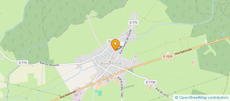 localisation de l'entreprise RENAUD COUVERTURE  BUIRONFOSSE