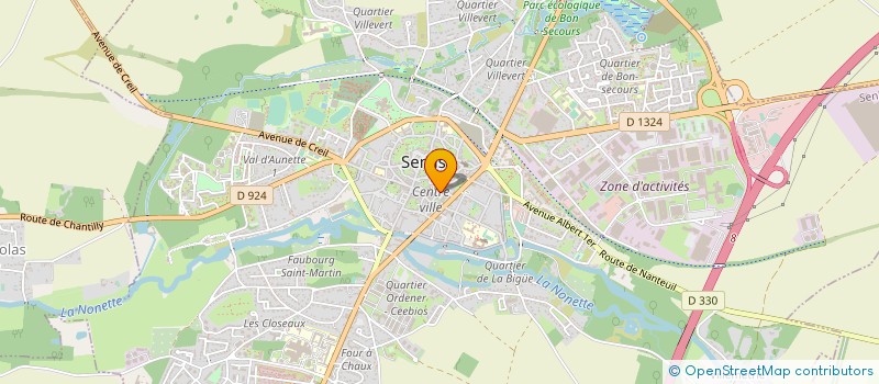 localisation de l'entreprise RENAUD DERLOT DIFFUSION ET MANAGEMENT  SENLIS