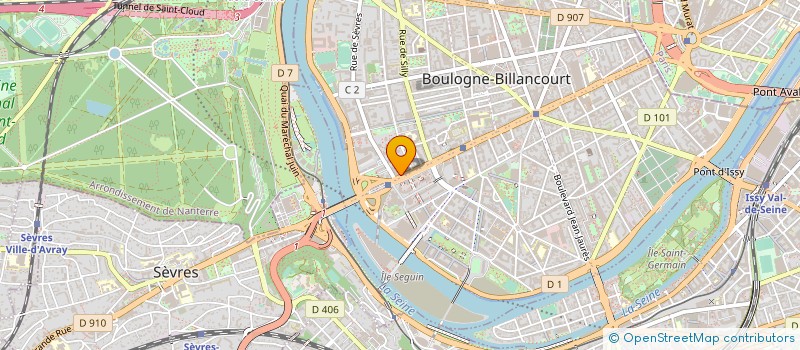 localisation de l'entreprise RENAULT FLINS à BOULOGNE-BILLANCOURT