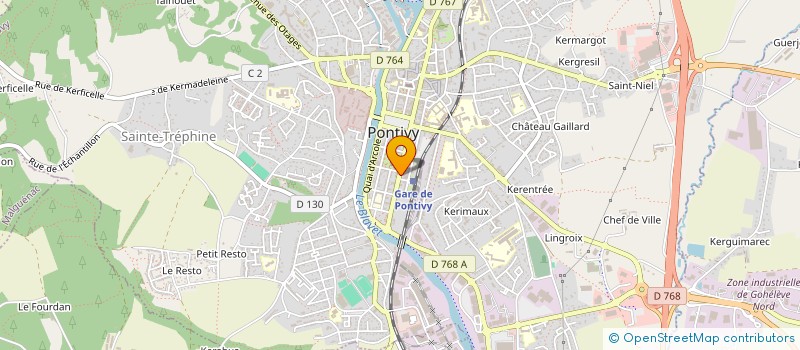 localisation de l'entreprise RENAULT GUILLOUX  PONTIVY