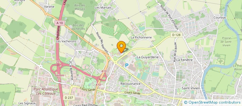 localisation de l'entreprise RENCONTRE ET PART'AGE - CHARENTE-MARITIME SERVICE DE VISITEURS BENEVOLES A DOMICILE à SAINTES