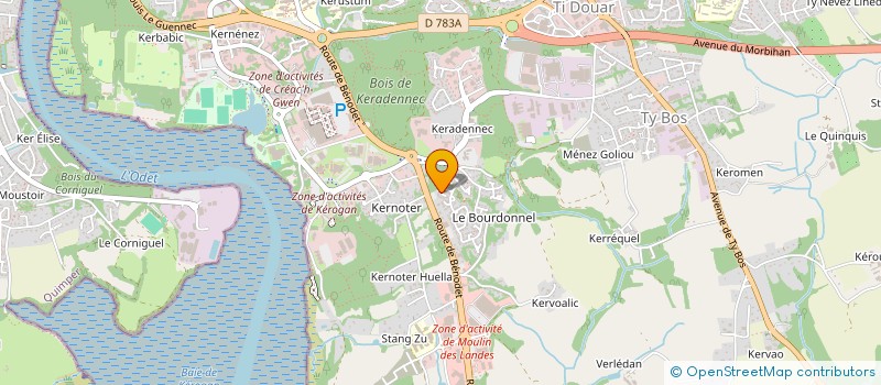 localisation de l'entreprise RENCONTRE UN.E POTE - QUIMPER ET ALENTOURS à QUIMPER