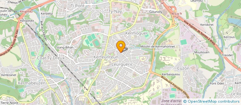 localisation de l'entreprise RENCONTRES ARTISTIQUES EN BRETAGNE  QUIMPER