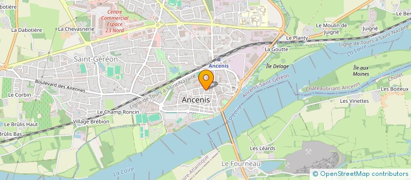 localisation de l'entreprise RENCONTRES ET INFORMATIONS ANCENIENNES à ANCENIS-SAINT-GEREON