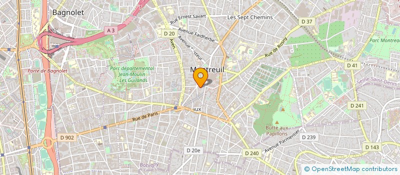 localisation de l'entreprise RENE ET JOSETTE BARSI à MONTREUIL