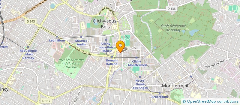 localisation de l'entreprise RENE MACONNERIE à CLICHY-SOUS-BOIS