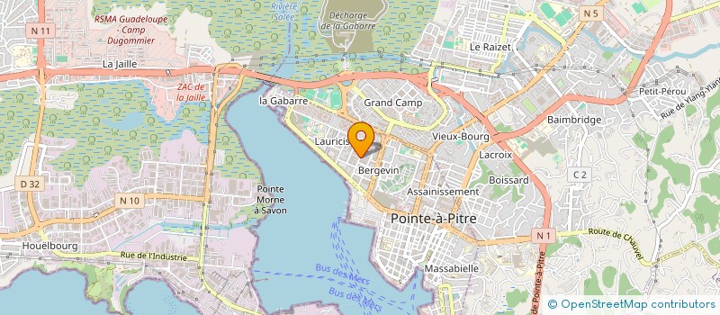 localisation de l'entreprise RENEE  POINTE-A-PITRE