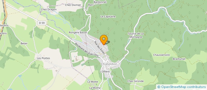 localisation de l'entreprise RENESSENCES  CHATELDON