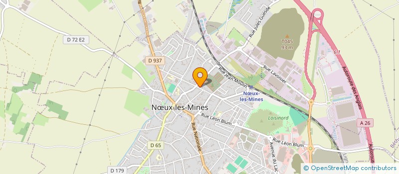 localisation de l'entreprise RENIER-MASSIN  NOEUX LES MINES