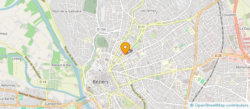 localisation de l'entreprise RENILD COIF  BEZIERS