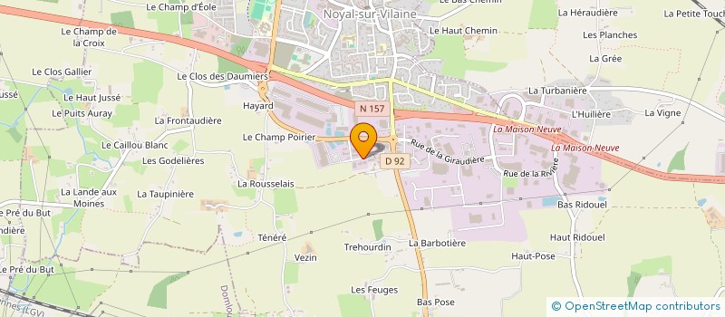 localisation de l'entreprise RENN'GLASS à NOYAL-SUR-VILAINE