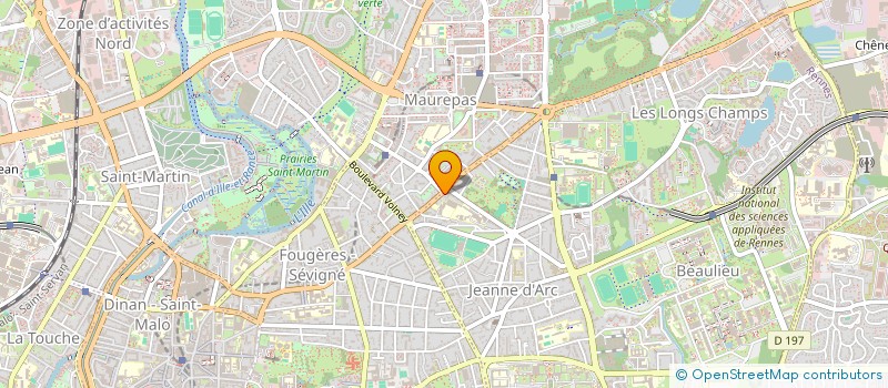 localisation de l'entreprise RENNAISE COMMERCANTS ARTISANS RUE FOUGER  RENNES