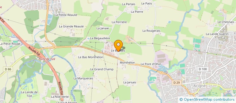 localisation de l'entreprise RENNES CLAIR ARVOR  ACIGNE