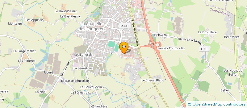 localisation de l'entreprise RENNES CLAIR NETTOYAGE à LA CHAPELLE-DES-FOUGERETZ
