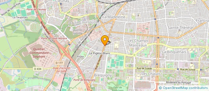 localisation de l'entreprise RENNES UTILITAIRES à ST JACQUES DE LA LANDE