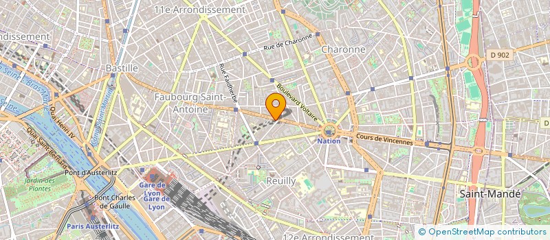 localisation de l'entreprise RENO'BAT  PARIS 12