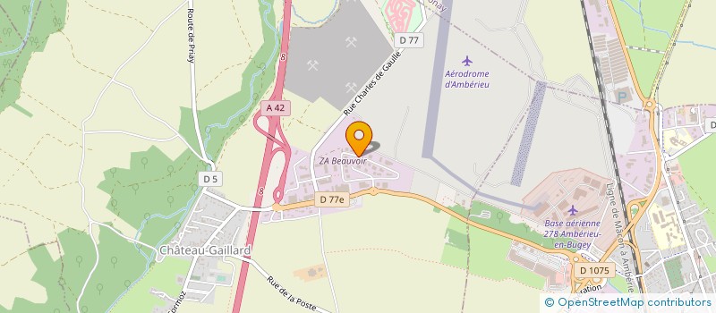 localisation de l'entreprise RENO BUGEY à CHATEAU-GAILLARD
