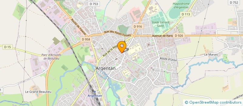 localisation de l'entreprise RENO NEGOCE à ARGENTAN