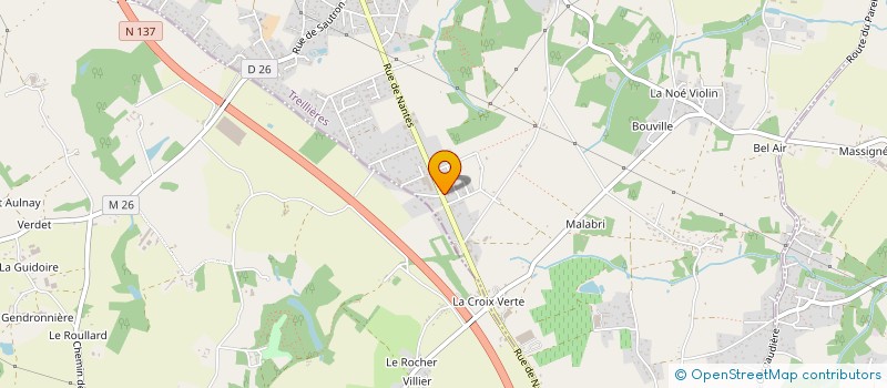 localisation de l'entreprise RENO-VIE  TREILLIERES