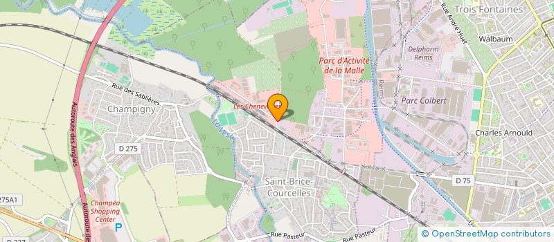 localisation de l'entreprise RENOBAT +  SAINT-BRICE-COURCELLES